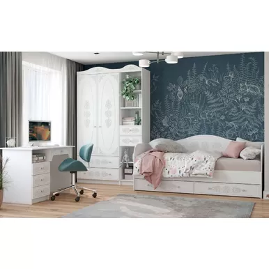 Детская Ki-Ki - Комплект 10 - Белый (ДСВ Мебель)