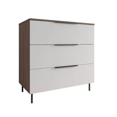 Комод Роза 900 (Ройс) - Орех Франклин/Белый Скин (ДСВ Мебель)