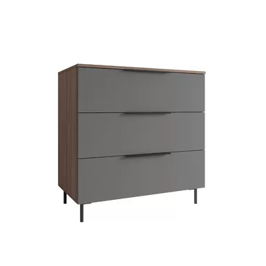 Комод Роза 900 (Ройс) - Орех Франклин/Графит Скин (ДСВ Мебель)