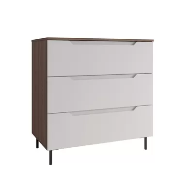 Комод Роза 900 (Тренто) - Орех Франклин/Белый Софт (ДСВ Мебель)