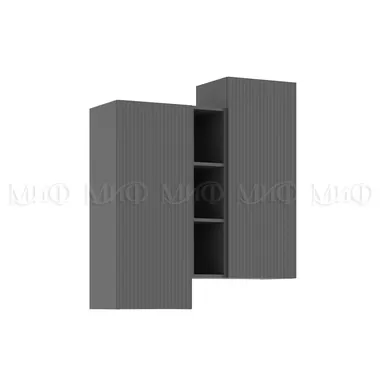 Шкаф подвесной комбинированный Оскар - Графит (МИФ)