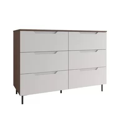 Комод Роза 1300 (Тренто) - Орех Франклин/Белый Скин (ДСВ Мебель)