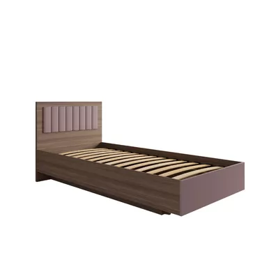 Кровать Роза 900 (Ройс) - Орех Франклин/Пудра Скин (ДСВ Мебель)