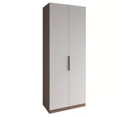 Шкаф Роза 900 (Ройс) - Наполнение 8 - Орех Франклин/Белый Скин (ДСВ Мебель)