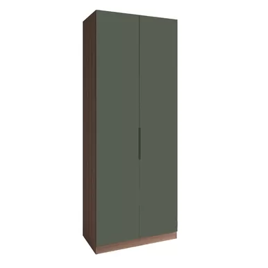 Шкаф Роза 900 (Ройс) - Наполнение 9 - Орех Франклин/Оливково-зеленый (ДСВ Мебель)