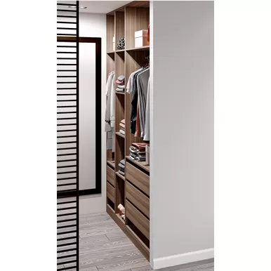 Гардеробная Роза - Комплект 2 - Орех Франклин (ДСВ Мебель)