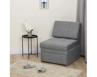 Кресло-кровать Мария (65х190) - Рогожка Грей (Romack)