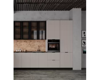 Кухня Паола (Norma) 2.8м - Черный/Вижн (ДСВ Мебель)