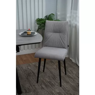 Стул Сенатор (2 шт.) - Рогожка Серебро/Черный (ДСВ Мебель)