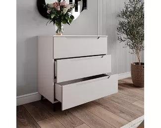 Комод Роза 900 (Тренто) - Бежевый/Бежевый Скин (ДСВ Мебель)