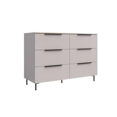 Комод Роза 1300 (Ройс) - Бежевый/Бежевый Софт (ДСВ Мебель)