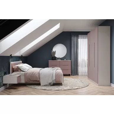 Спальня Роза (Тренто) - Комплект 10 - Бежевый/Пудра Скин (ДСВ Мебель)
