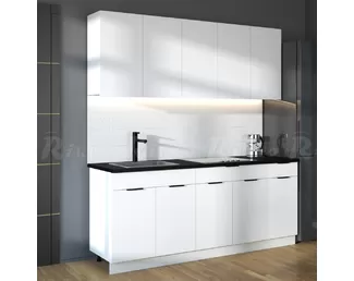 Кухонный гарнитур Кантри 2.0м - Белый глянец (Рикко)