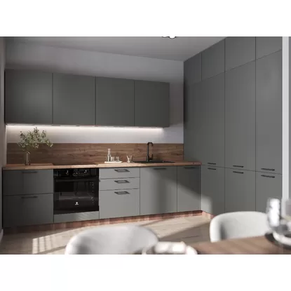 Кухня угловая Эстетик 3.4х2.2м - Тантра Грей (Сурская мебель)