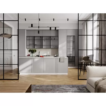 Кухня Эстетик 4.8м - Фантом (Сурская мебель)