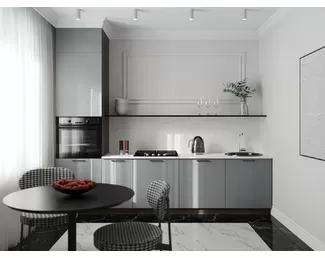 Кухня Идеалиста Royal 2.8м - Platinum Gray (Сурская мебель)
