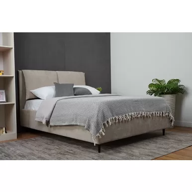 Кровать Венеция 1,6 - Шенилл Бежевый (ДСВ Мебель)