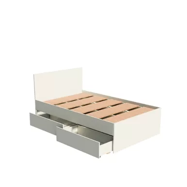 Кровать Мори КРМЯ 1200.1 с ящиком Мори МЯ 995.2 - Сатин (ДСВ Мебель)