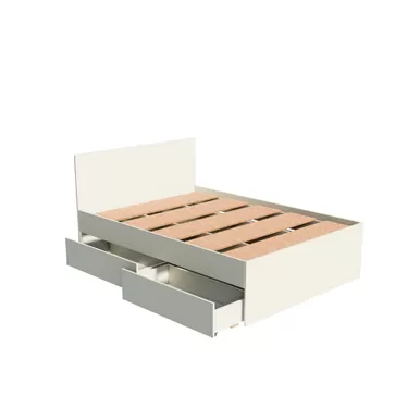 Кровать Мори КРМЯ 1400.1 с ящиком Мори МЯ 995.2 - Сатин (ДСВ Мебель)