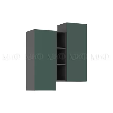 Шкаф подвесной комбинированный Норд - Графит/Изумруд (МИФ)