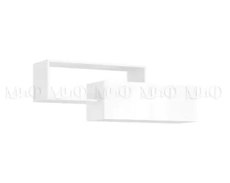 Полка двухъярусная Норд - Белый/Белый глянец (МИФ)