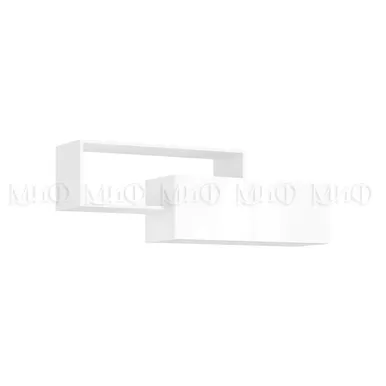 Полка двухъярусная Норд - Белый/Белый глянец (МИФ)