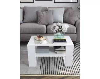 Стол журнальный Квадро 2 - Белый (Горизонт)