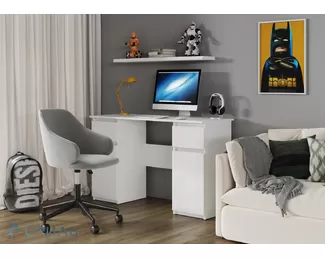 Стол письменный Бостон Лайт СП-002 - Белый/Белый гладкий (МК Стиль)