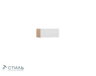 Антресольная секция Бостон Лайт - Дуб Крафт золотой/Белый гладкий (МК-Стиль)