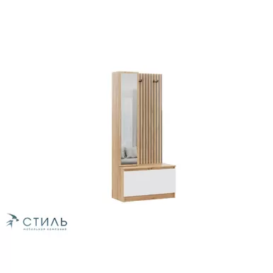 Прихожая Бостон Лайт - Дуб Крафт золотой/Белый гладкий (МК Стиль)