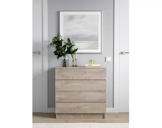 Комод Нео 760 (4 ящика) - Дуб Эндгрейн (Горизонт)