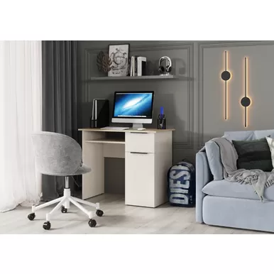 Стол письменный Бохо СП-002 - Дуб Крафт серый/Кашемир (МК Стиль)