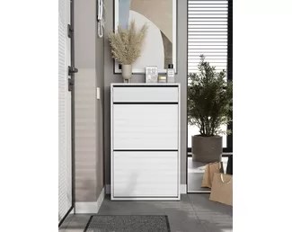 Обувница Дуэт (с ящиком) - Белый (Горизонт)