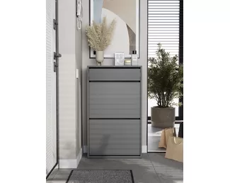 Обувница Дуэт (с ящиком) - Серый графит (Горизонт)