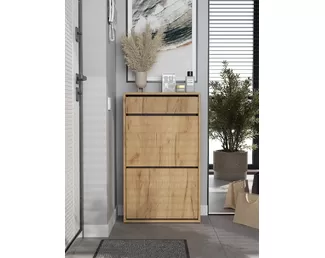 Обувница Дуэт (с ящиком) - Дуб Крафт золотой (Горизонт)