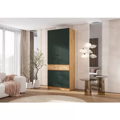 Шкаф Роджина - Дуб Крафт/Изумрудный (МИФ)