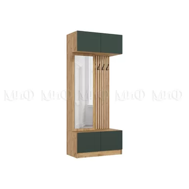 Прихожая Роджина - Дуб Крафт/Изумрудный (МИФ)