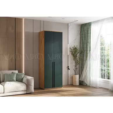 Шкаф 2-х створчатый Норд (800) - Дуб Крафт/Изумрудный (МИФ)