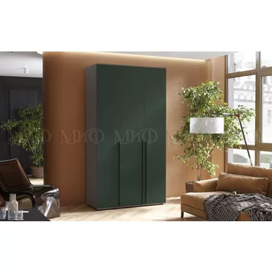 Шкаф 3-х створчатый Норд (1200) - Графит/Изумрудный (МИФ)