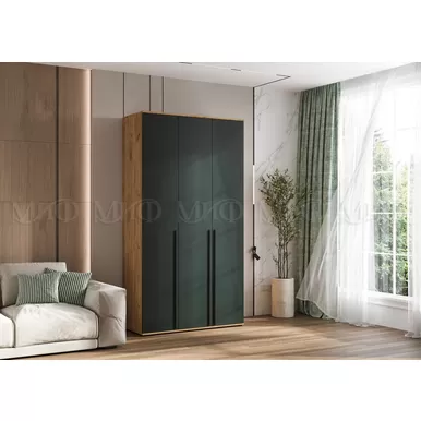 Шкаф 3-х створчатый Норд (1200) - Дуб Крафт/Изумрудный (МИФ)