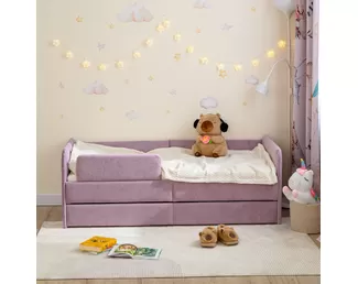 Кровать Donny Lux с бортиком и ящиками (160х70) - Лаванда (Romack)