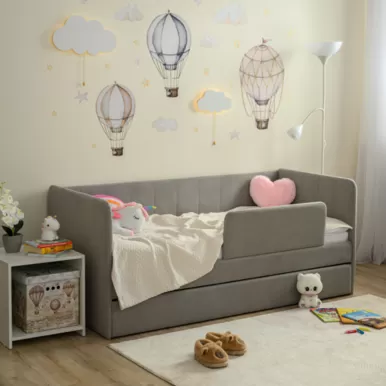 Кровать-тахта Polly ЯБ (160x80) - Серый пух (Romack)
