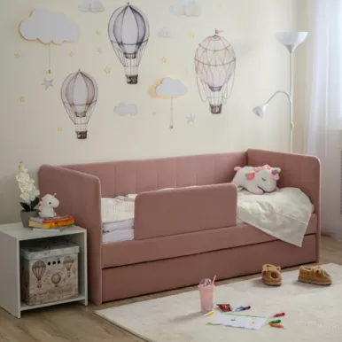 Кровать-тахта Polly ЯМБ с ортоматрасом (180x80) - Роза (Romack)