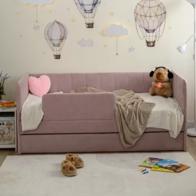 Кровать-тахта Polly ЯМБ с ортоматрасом (180x80) - Вербена (Romack)