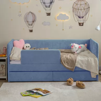 Кровать-тахта Polly ЯБ (200x90) - Лазурный (Romack)