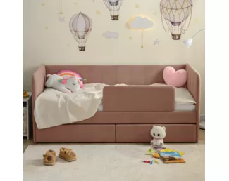 Кровать-тахта Polly ЯМБ с экоматрасом (200x90) - Роза (Romack)