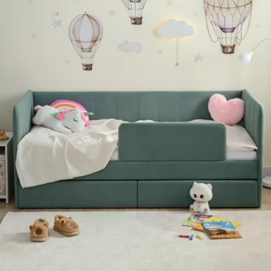 Кровать-тахта Polly ЯМБ с ортоматрасом (200x90) - Мята (Romack)