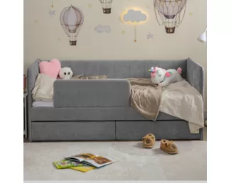 Кровать-тахта Polly ЯМБ с экоматрасом (200x90) - Серый (Romack)