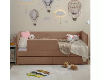 Кровать-тахта Polly ЯМБ с экоматрасом (200x90) - Карамель (Romack)