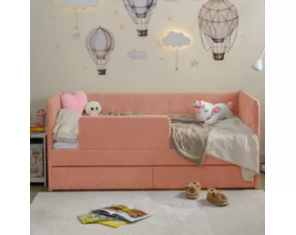 Кровать-тахта Polly ЯМБ с экоматрасом (200x90) - Коралл (Romack)